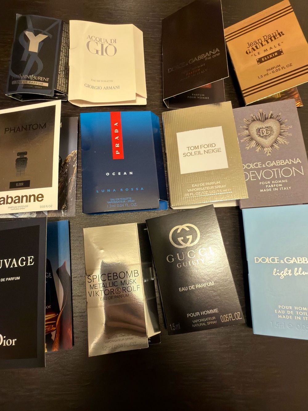 12x men samples edp new set armani tom ford dolce gabbana prada gucci set new